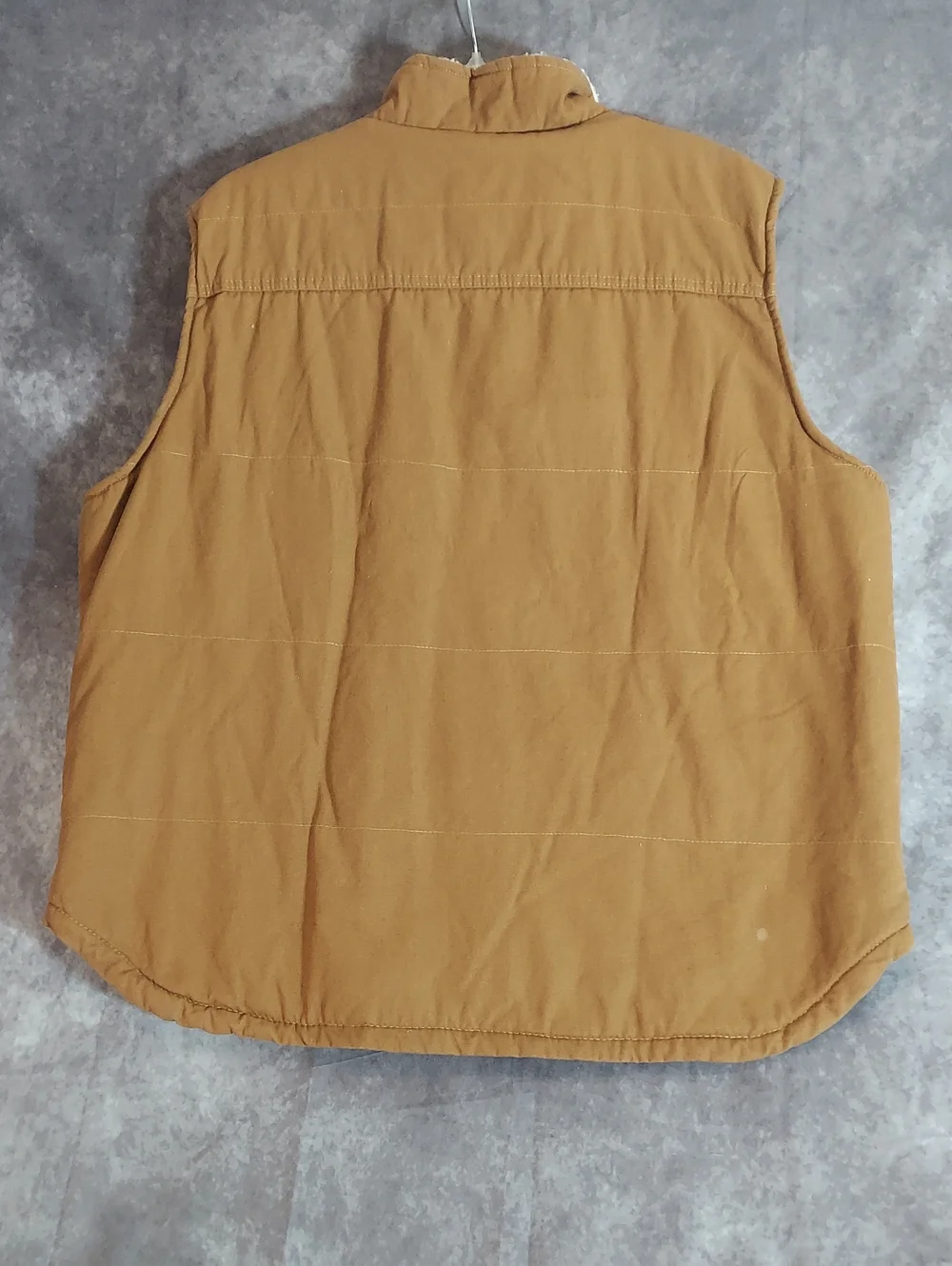 NWT Lee Men's 2X Tan Faux-Sherpa-Lined Workwear Vest Durable Canvas